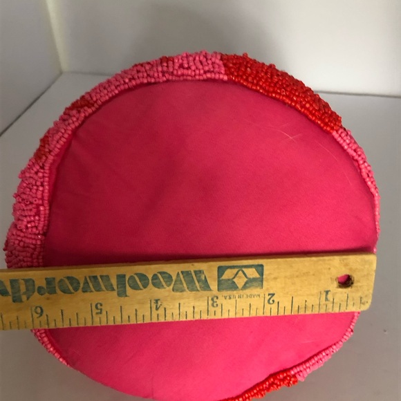 KATE SPADE X TARGET Beaded Classic Rose Drawstring Bucket Bag Pink Red NEW - Picture 14 of 17